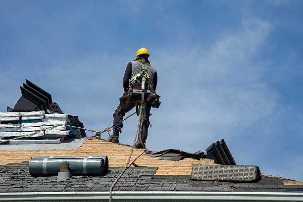 Professional Gutter Installation technician working in Burke, VA